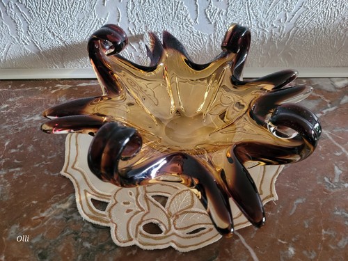 Vintage murano stil glasschale - vintage,