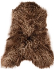 Island Lammfell Chestnut Braun 100 x 60 cm Schaffell langwollig
