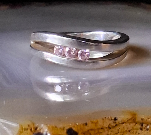 Ring silber 925 zirkonia rosa - silber,