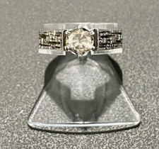 925/- Silberring Solitär mit