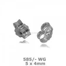 Ohrstecker Poussette Weissgold 585 Butterfly-Verschluss 1 Paar Echtschmuck