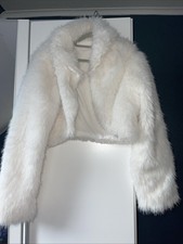 Kunstpelzjacke Weiß Gr. M