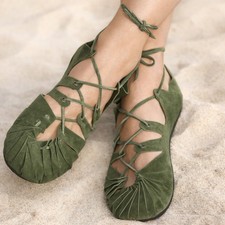 Bundschuhe Leder Grün Schuhe