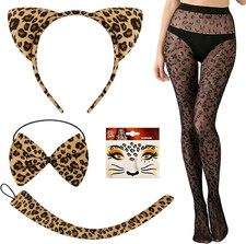 Damen Leoparden Kostüm Set