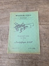Wilhelm Stoll Landpfleger 2/52" Maschinenfabrik 1952 Gebrauchsanleitung