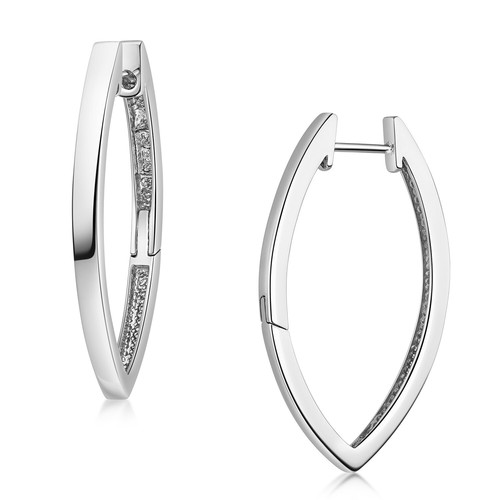 Materia silber creolen spitz - materia,