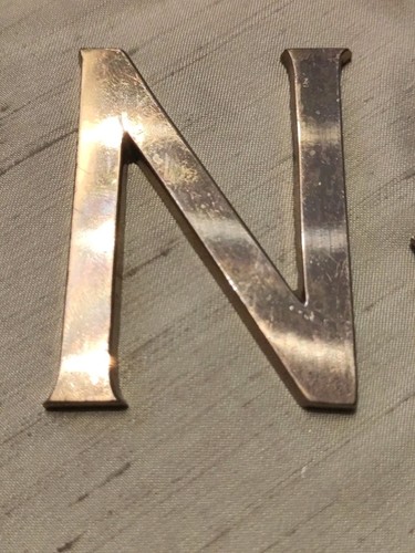 Vintage messing buchstaben - buchstaben, "n"