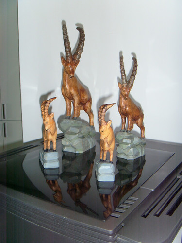 Steinböcke aus lindenholz - 4,