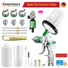 HVLP Lackierpistole Spritzpistole 3 Düsen 1,3mm 1,7/ 2,0mm Kits mit 650ml Tassen