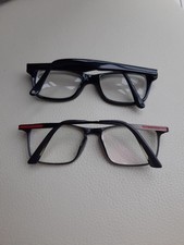 Police Brille Herren Konvolut Kunststoffgestelle schwarz/rot