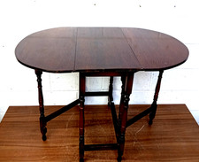 Vintage Esstisch Eiche ausziehbar Klappblatt Torbein 4-Sitzer