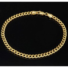 Panzerarmband Armband Goldarmband 585 14K ECHT Gold 4mm 18cm Geschenk NEU