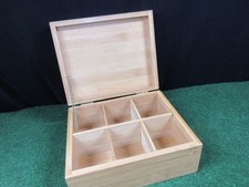 Holzbox 6 Fächer  Holzkiste  Aufbewahrung DekoBox