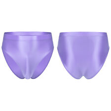 Herren Sexy Öl Glänzende Slips Panties Unterwäsche Stretch Badehose Bademode
