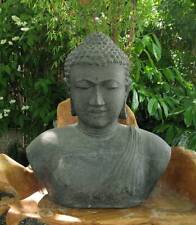 Buddha Kopf Büste  Indonesien Lavastein Skulptur Statue Feng Shui Garten Bali