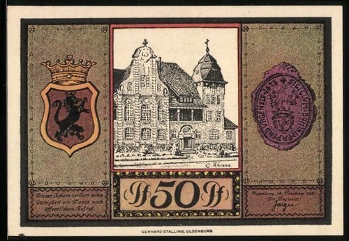Notgeld papenburg 1921 pf - notgeld,