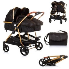 Chipolino Geschwisterkinderwagen Duo Smart klappbar umbaubar verstellbar Fußsack