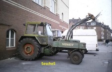 Original Dia: Traktor Fendt F 275 GT mit Gabel
