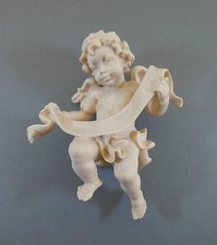 Gloriaengel Engel 3,3 cm hoch für Krippenfiguren Größe 7 cm Holz natur 