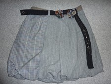 Desigual Ballon Rock hellgrau mit Nadelstreifen Gr. 38/40