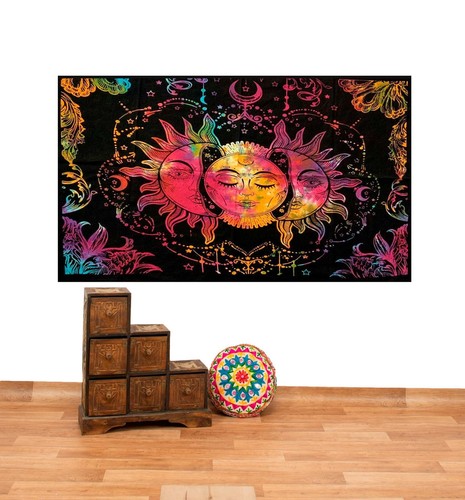 Tagesdecke wandbehang bunt - wandbehang,