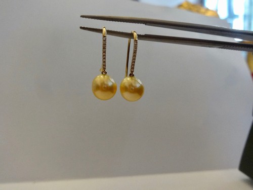 Goldfarbende südseeperlen - goldfarbende,