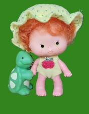 Vintage 80er Emily Erdbeer Puppe Ada Äpfelchen und Huckepack