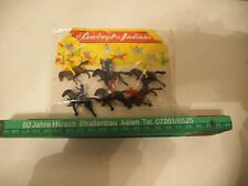 Indianer + Cowboy Figuren, Made in Hong Kong, ca. 70er Jahre, Neu