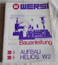 Wersi Bauanleitung HELIOS W2 BA 07/2,  gebraucht