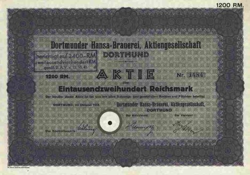 Dortmunder hansa brauerei 1928 - dortmunder,