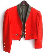 Damen Trachten Janker/Jacke Leinen rot Gr. 40 v. Helene Straßer