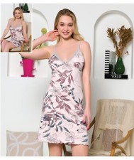 Damen Nachthemd Träger Spitze