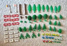 Lego - Bäume / Pflanzen / Palmen / Blätter / Blumen / Fahnen / Zäune