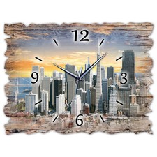 BM Holz Wanduhr leise lautlos