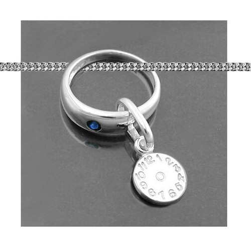 Jungen safir taufring blau - safir,