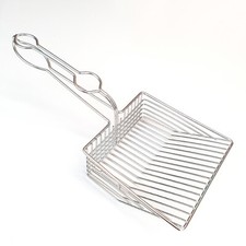 XXL Katzenstreu Schaufel Katzenklo Streuschaufel Katzenschaufel Edelstahl Metal