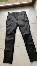 Sonja Bogner,Leder/Stoff Hose,Neu