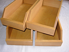 4 Stück alte Holz Schublade Schubfach Schubkasten Nähmaschinenschrank TOP