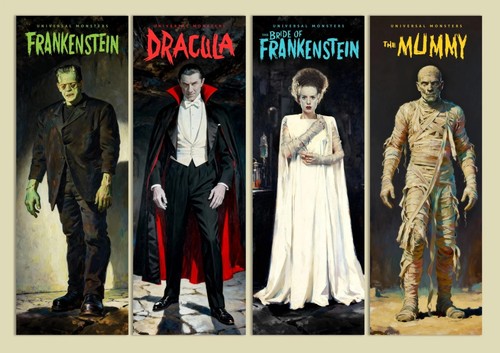 Universal monsters - universal, x4