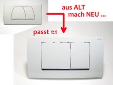 GEBERIT Twinline30 weiß Betätigung Betätigungsplatte Drückerplatte Abdeckplatte