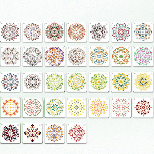 Stück mandala schablonen - 32,