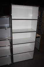 USM Haller Büro Stauraum Akten-Regal Bücher-Wand 5 Fächer 75er Breite weiß TOP