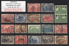 DR Lot Markwerte Germania Querformate REICHSPOST bis Infla mit kl. Mängeln (141)