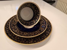 RARITÄT! Weimar Porzellan Kaffeegedeck Weimar Kobalt Harmonie 7243 GDR Golddekor