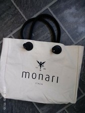 Monari* Tasche Canvas Shopper Leinen  Stoff Beige