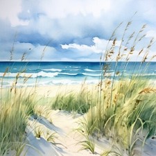 Wandbild strand dünen meer - wandbild,