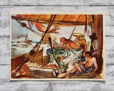 Fregatte Kriegsdschunke Schiff China Tibet Japan Sanella 1950er Werbung Vintage