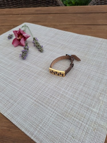 Armband leder bronze mit - bronze,