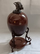 Alter Eierkocher, antik, Eierwärmer mit Vogel Nest um 1900