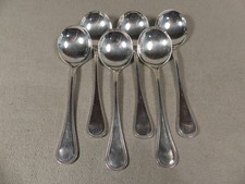 WMF Perlrand 6 Suppentassenlöffel 16,5 cm  90er Silberauflage